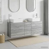 Vonios spintos komplektas 3 vnt. Pilka Sonoma 53 x 34,5 x 63 cm