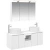 Vonios spintos komplektas 4 pcs Balta 100 x 14,5 x 70 cm