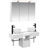 Vonios spintos komplektas 4 pcs Balta 100 x 14,5 x 70 cm