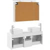 Vonios spintos komplektas 4 pcs Balta 100 x 14,5 x 70 cm