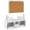 Vonios spintos komplektas 4 pcs Balta 100 x 14,5 x 70 cm