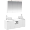 Vonios spintos komplektas 4 pcs Balta 100 x 14,5 x 70 cm