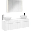 Vonios spintos komplektas 4 pcs Balta 103,5 x 15,5 x 70 cm