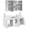 Vonios spintos komplektas 4 pcs Balta 103,5 x 15,5 x 70 cm