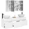 Vonios spintos komplektas 4 pcs Balta 103,5 x 15,5 x 70 cm