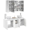 Vonios spintos komplektas 4 pcs Balta 103,5 x 15,5 x 70 cm