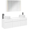 Vonios spintos komplektas 4 pcs Balta 103,5 x 15,5 x 70 cm