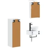 Vonios spintos komplektas 4 pcs Balta 40 x 10,5 x 60,5 cm