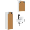 Vonios spintos komplektas 4 pcs Balta 43 x 16 x 62,5 cm