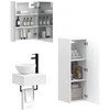 Vonios spintos komplektas 4 pcs Balta 43 x 11,5 x 60,5 cm