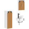 Vonios spintos komplektas 4 pcs Balta 43 x 11,5 x 60,5 cm