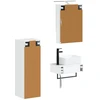 Vonios spintos komplektas 4 pcs Balta 50 x 14,5 x 70 cm