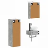 Vonios spintos komplektas 4 pcs Betono pilka 43 x 16 x 62,5 cm