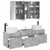 Vonios spintos komplektas 4 pcs Betono pilka