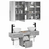 Vonios spintos komplektas 4 pcs Betono pilka