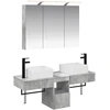Vonios spintos komplektas 4 pcs Betono pilka 100 x 14,5 x 70 cm