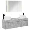 Vonios spintos komplektas 4 pcs Betono pilka