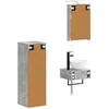 Vonios spintos komplektas 4 pcs Betono pilka