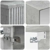 Vonios spintos komplektas 4 pcs Betono pilka 43 x 16 x 62,5 cm