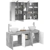 Vonios spintos komplektas 4 pcs Betono pilka 100 x 14,5 x 70 cm