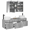 Vonios spintos komplektas 4 pcs Pilka Sonoma 100 x 14,5 x 70 cm