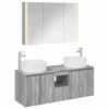 Vonios spintos komplektas 4 pcs Pilka Sonoma