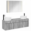 Vonios spintos komplektas 4 pcs Pilka Sonoma