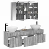 Vonios spintos komplektas 4 pcs Pilka Sonoma 100 x 14,5 x 70 cm