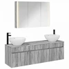 Vonios spintos komplektas 4 pcs Pilka Sonoma