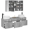 Vonios spintos komplektas 4 pcs Pilka Sonoma