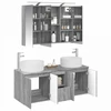 Vonios spintos komplektas 4 pcs Pilka Sonoma 100 x 14,5 x 70 cm