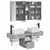 Vonios spintos komplektas 4 pcs Pilka Sonoma
