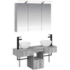 Vonios spintos komplektas 4 pcs Pilka Sonoma 100 x 14,5 x 70 cm