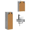 Vonios spintos komplektas 4 pcs Pilka Sonoma 43 x 16 x 62,5 cm