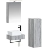 Vonios spintos komplektas 4 pcs Pilka Sonoma 50 x 14,5 x 70 cm