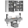 Vonios spintos komplektas 4 pcs Pilka Sonoma