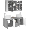 Vonios spintos komplektas 4 pcs Pilka Sonoma