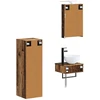 Vonios spintos komplektas 4 pcs Sendintos medienos