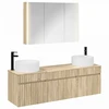 Vonios spintos komplektas 4 pcs Sonoma ąžuolas