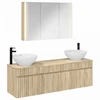 Vonios spintos komplektas 4 pcs Sonoma ąžuolas