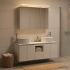 Vonios spintos komplektas 4 vnt. Balta Apdirbta mediena
