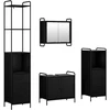 Vonios spintos komplektas 4 vnt. Juodojo ąžuolo