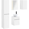 Vonios spintos komplektas 5 pcs Balta 43 x 11,5 x 60,5 cm