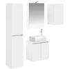 Vonios spintos komplektas 5 pcs Balta 50 x 14,5 x 70 cm