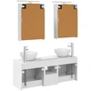 Vonios spintos komplektas 5 pcs Balta 50 x 14,5 x 70 cm