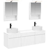 Vonios spintos komplektas 5 pcs Balta 50 x 14,5 x 70 cm
