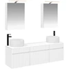 Vonios spintos komplektas 5 pcs Balta 50 x 14,5 x 70 cm