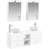 Vonios spintos komplektas 5 pcs Balta 50 x 14,5 x 70 cm