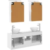 Vonios spintos komplektas 5 pcs Balta 50 x 14,5 x 70 cm