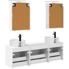Vonios spintos komplektas 5 pcs Balta 50 x 14,5 x 70 cm
